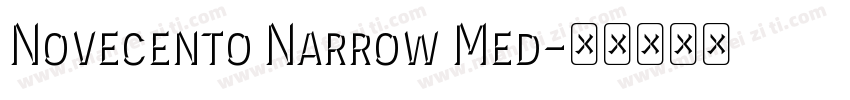 Novecento Narrow Med字体转换